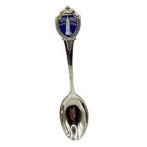New York Empire State Souvenir Spoon Collectible Silver Plated W/ Enamel Shield